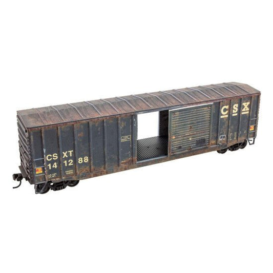 Micro - Trains Line 5600 - 005 HO 50' Box Car, Grit N' Grime Series, CSXT, 141288 - House of Trains