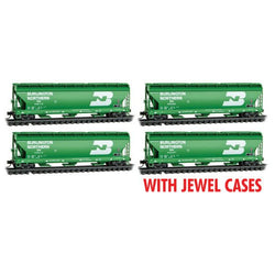 Micro - Trains Line 983 00 226 N, 3 Bay Covered Hopper, 4 - Pack, BN, Jewel Case - House of Trains