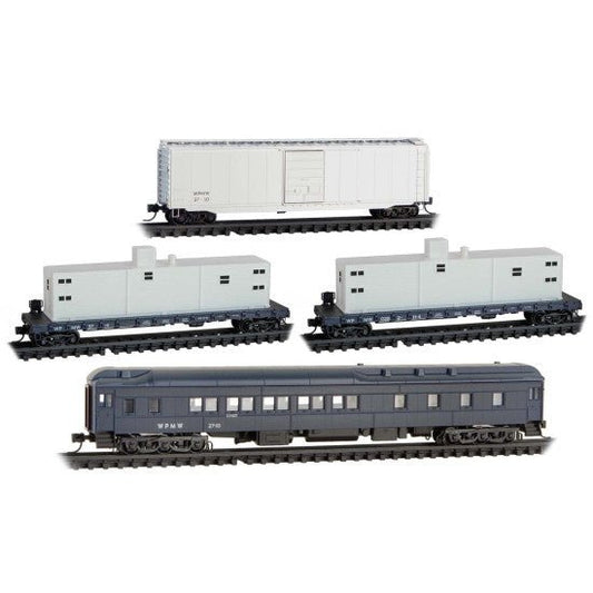 Micro - Trains Line 983 02 275 N, WP, Maintenance of Way, 4 - Pack - House of Trains