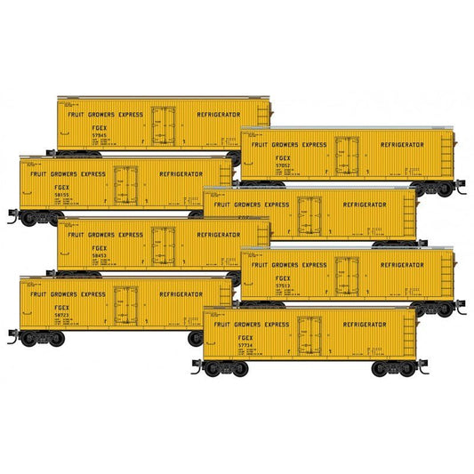 Micro - Trains Line 993 00 823 N, 40' Double Sheathed Wood Reefer, 8 - Pack, Fruit Growers Express - House of Trains