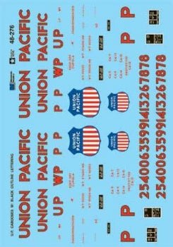 Microscale 48-276 O, UP, Cabooses Black Outline Lettering, 1980+