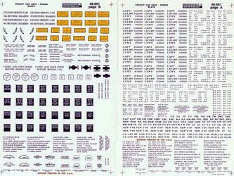 Microscale 48 - 661 O, Freight Car Data, Railroad Roman, Black - House of Trains