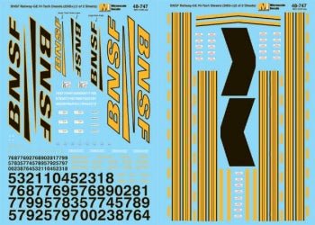 Microscale 48-747 O, BNSF Diesel Hoods GE ES44DC Hi-Tech, 2005+, 2 sheets - House of Trains