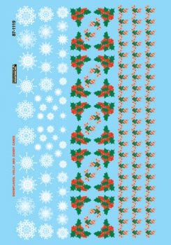 Microscale 60 - 1119 N, Christmas, Candy Canes, Snowflakes, Holly - House of Trains