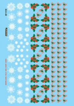 Microscale 60 - 1119 N, Christmas, Candy Canes, Snowflakes, Holly - House of Trains