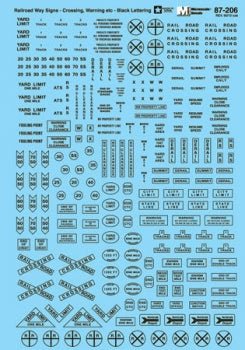 Microscale 60 - 206 N, Railroad Way Signs - House of Trains