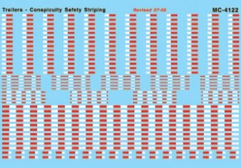 Microscale 60-4122 N, Conspicuity Safety Striping, for Trailers, Freight Cars, Locomotives, 1993+ - House of Trains