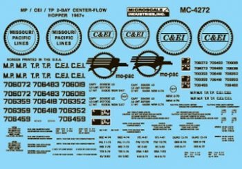 Microscale 60 - 4272 N, Missouri Pacific ACF 2 Bay Center - Flow Hoppers - House of Trains