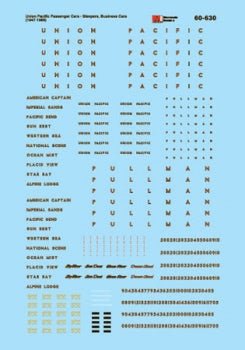 Microscale 60-630 N, Union Pacific, Sleepers and Business Cars, Yellow and Grey, 1947-1989 - House of Trains
