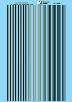 Microscale 87 - 1058 HO, DRGW, Stripes for Diesels, Passenger Cars - House of Trains