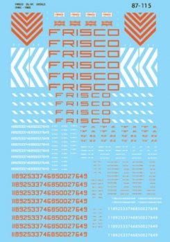 Microscale 87 - 115 HO, Frisco, Diesels, 1965 - 1980 - House of Trains