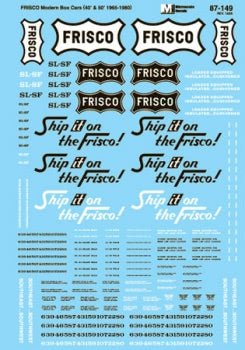 Microscale 87 - 149 HO Frisco, SL - SF, Freight Cars, 1965 - 1980 - House of Trains