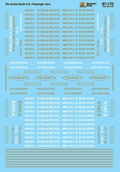 Microscale 87 - 170 HO DRGW, Passenger Cars, 1918 - 1953 - House of Trains