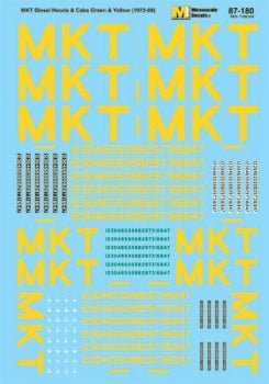 Microscale 87 - 180 HO, MKT, Diesels, 1972 - 1988 - House of Trains