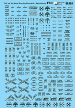 Microscale 87-206 HO Railroad Way Signs - House of Trains