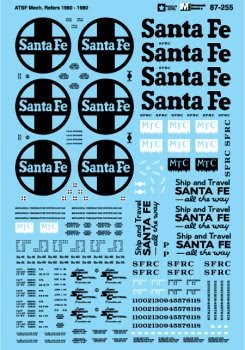 Microscale 87 - 255 HO, Santa Fe, Mechanical Refrigerator Cars - House of Trains