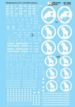 Microscale 87 - 268 HO Great Northern Freight Cars, 1967 - 1970 - House of Trains