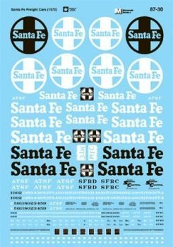 Microscale 87 - 30 HO, Santa Fe, Freight Cars, 1972 - 1988 - House of Trains