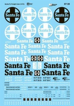 Microscale 87 - 30 HO, Santa Fe, Freight Cars, 1972 - 1988 - House of Trains