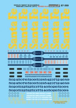 Microscale 87 - 369 HO, Santa Fe, SD40 - 2 Snoot Diesels, 1977 - 1996 - House of Trains