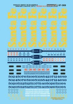 Microscale 87 - 369 HO, Santa Fe, SD40 - 2 Snoot Diesels, 1977 - 1996 - House of Trains