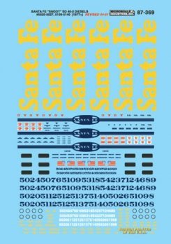 Microscale 87 - 369 HO, Santa Fe, SD40 - 2 Snoot Diesels, 1977 - 1996 - House of Trains