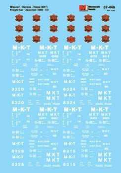 Microscale 87-446 HO, MKT, Assorted Freight Cars, 1966 - 1972 - House of Trains