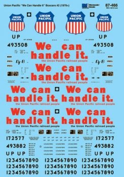 Microscale 87 - 466 HO, UP, 40', 50', 86' We Can Handle It Box Cars - House of Trains