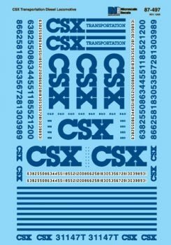 Microscale 87 - 497 HO, CSX, Diesels, 1986 - 1989 - House of Trains