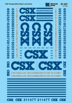 Microscale 87 - 497 HO, CSX, Diesels, 1986 - 1989 - House of Trains