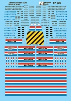 Microscale 87 - 525 HO, Amtrak, Amfleet Passenger Cars, Phase 3 - House of Trains