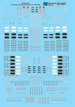 Microscale 87 - 527 HO, EMD, GE, Data, Diesels, 1989+ - House of Trains