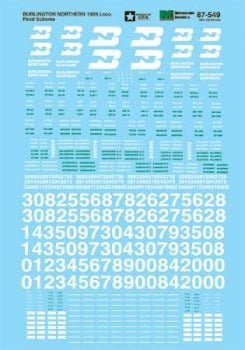 Microscale 87 - 549 HO, Burlington Northern, Diesels, 1989 - 1996 - House of Trains