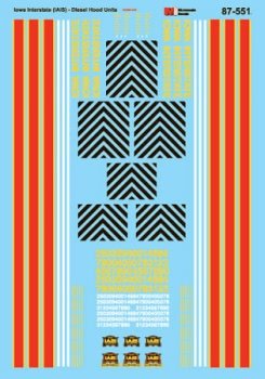 Microscale 87 - 551 HO, Iowa Interstate, Diesels, All Schemes - House of Trains