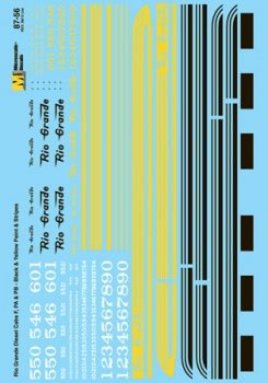 Microscale 87 - 56 HO, Rio Grande, FT, F3, F7, PA - 1 Diesels, 1942 - 1951 - House of Trains