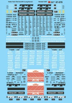 Microscale 87 - 579 HO, Trailer Train, 89' and Long Runner Intermodal - House of Trains