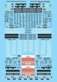 Microscale 87-579 HO, Trailer Train, 89' and Long Runner Intermodal - House of Trains