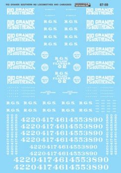 Microscale 87 - 59 HO, RGS, Steam Locomotives and Cabooses - House of Trains