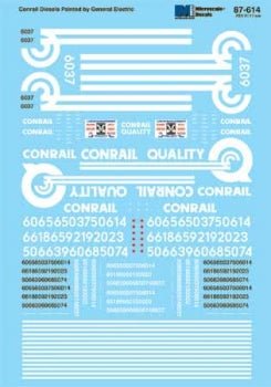 Microscale 87 - 614 HO, Conrail, Diesels, Painted by GE, 1976 - 1992 - House of Trains