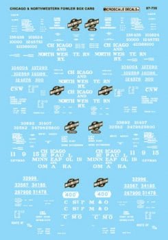 Microscale 87 - 735 HO, CNW, Fowler 40' Wood Box car, 1914 - 1959 - House of Trains
