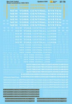 Microscale 87 - 78 HO, NYC, Steam Locomotives, 1900 - 1957 - House of Trains