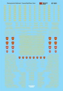 Microscale 87 - 891 HO, PRR, Passenger Cars, 1947 - 1968 - House of Trains