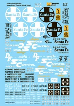 Microscale 87 - 9 HO, Santa Fe, Freight Cars, 1958 - 1972 - House of Trains