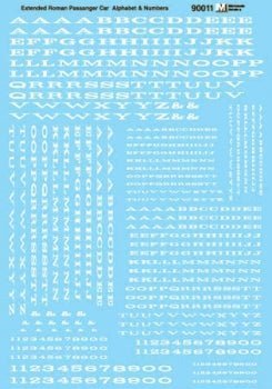 Microscale 90011 HO, Railroad Roman, Extended, Letters and Numbers, White - House of Trains
