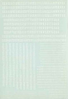 Microscale 90041 HO, Ole West, Letters and Numbers, White - House of Trains