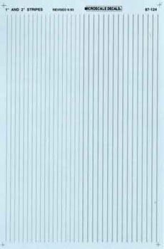 Microscale 91114 HO, Striping, 1" and 2" Widths, Silver - House of Trains