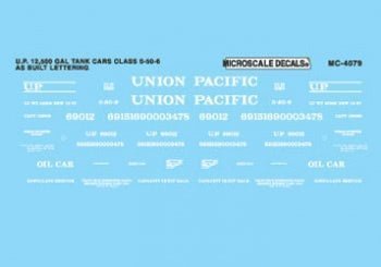 Microscale MC-4079 HO, Tank Car, Union Pacific, 1937-1955 - House of Trains