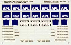 Microscale MC - 4096 HO, APL, Thrall Double Stack Cars, 1986+ - House of Trains