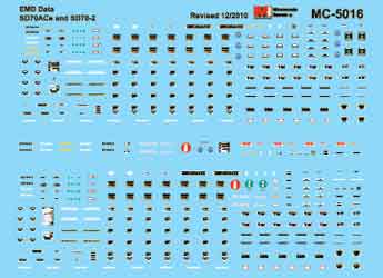 Microscale MC - 5016 HO, EMD Data, SD70ACe and SD70 - 2 - House of Trains