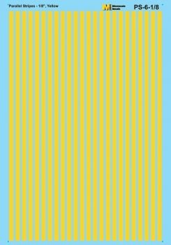 Microscale PS - 6 - 1/8, Striping, 1/8", Yellow - House of Trains